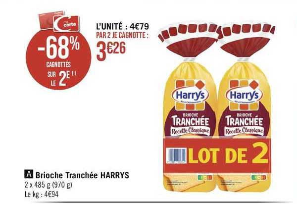Brioche Tranchée Harrys