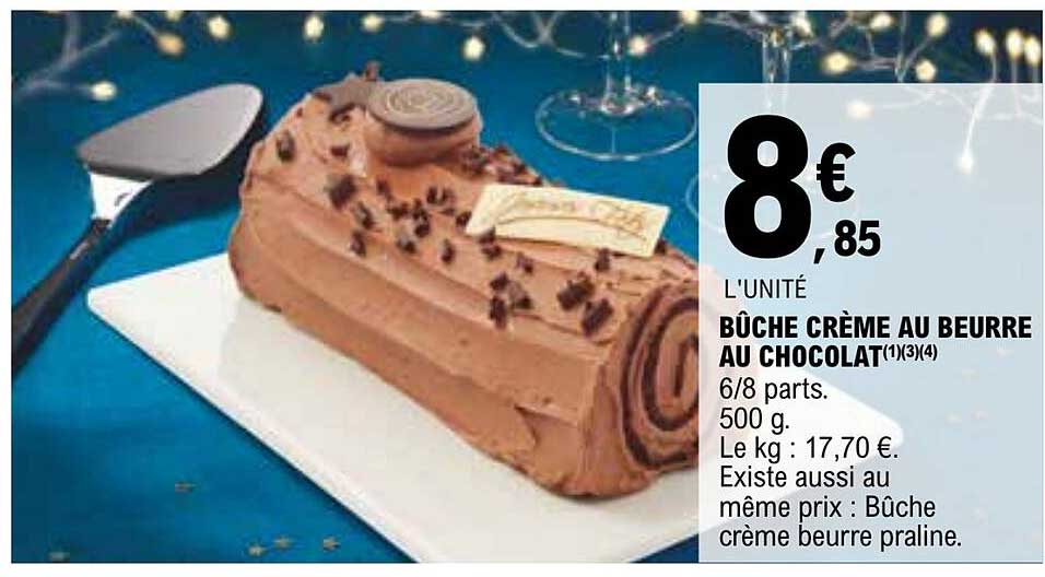 Bûche Crème Au Beurre Au Chocolat