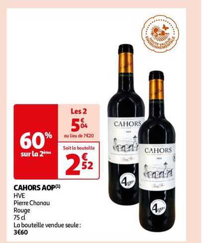 Cahors Oaop Hve Pierre Chanau Rouge