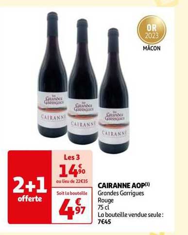 cairanne aop grandes garrigues rouge