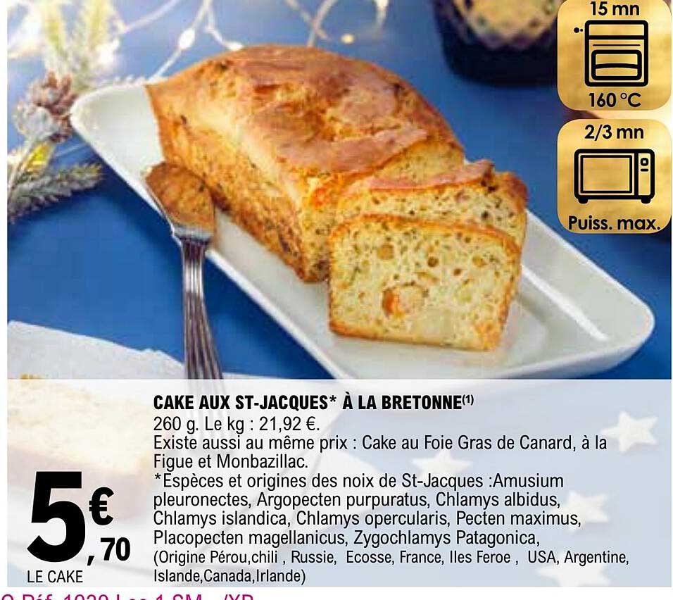 cake aux st-jacques à la bretonne