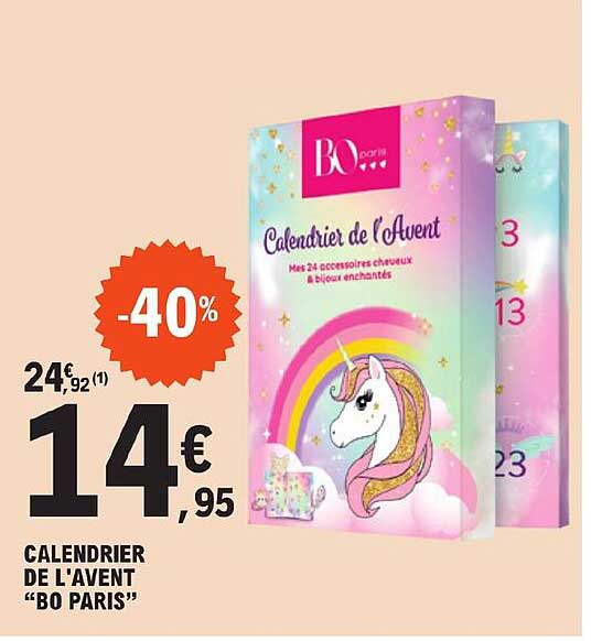 Calendrier De L'avent "bo Paris"