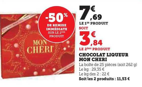 chocolat liqueur mon chéri