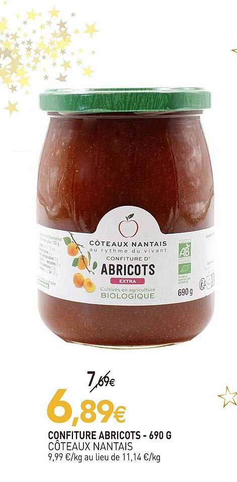 confiture abricots côteaux nantais - 690 g