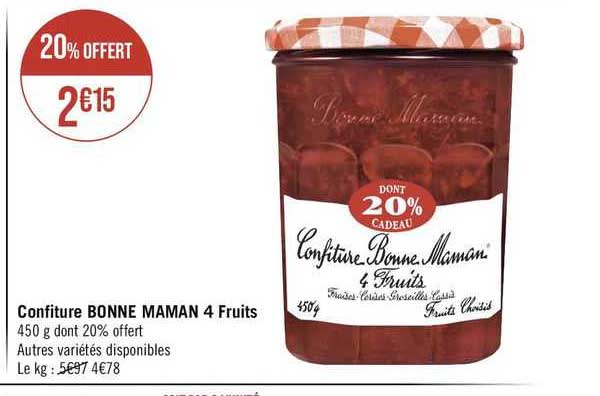 confiture bonne maman 4 fruits