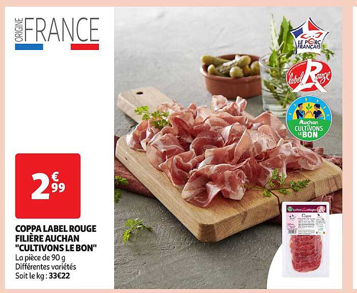 coppa label rouge filière auchan "cultivons le bon"