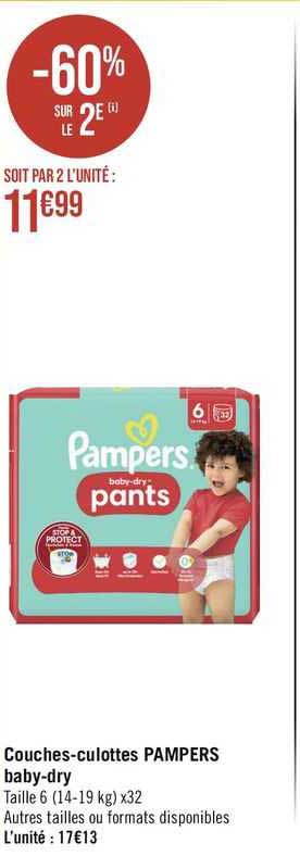 couches-culottes pampers baby-dry
