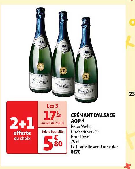 Crémant D'alsace Aop Peter Weber Cuvée Résevée Brut