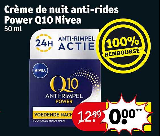 crème de nuit anti-rides power q10 nivea