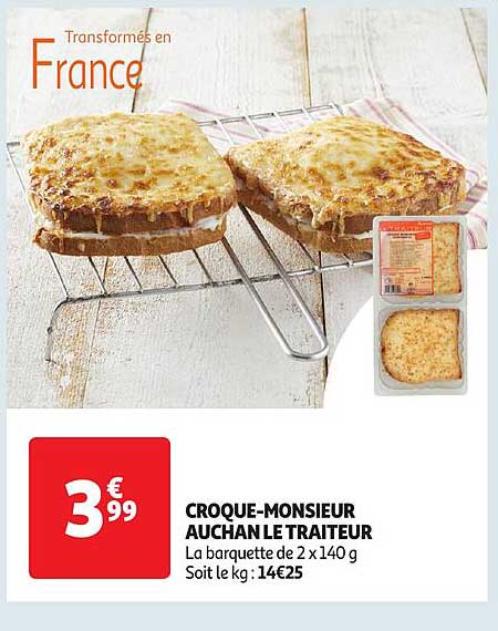 croque-monsieur auchan le traiteur
