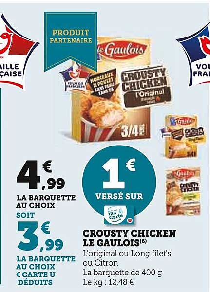 crousty chicken le gaulois