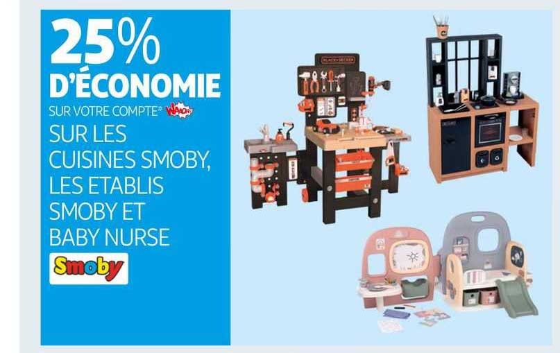 cuisines smoby, les établis smoby et baby nurse smoby