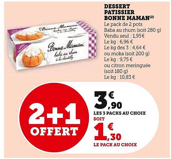 dessert pâtissier bonne maman