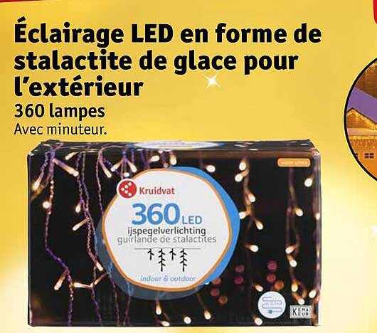 éclairage led en forme de stalactite de glace pour l'extérieur