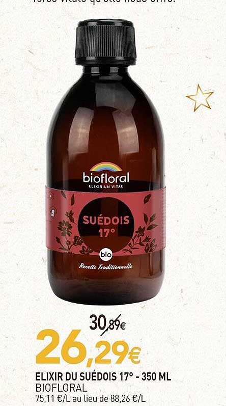 elixir du suédois 17° biofloral - 350 ml
