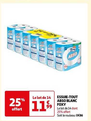 essuie-tout abso blanc foxy