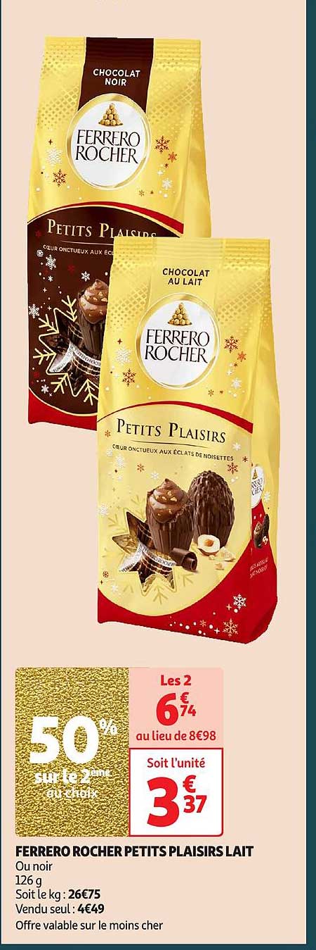 ferrero rocher petits plaisirs lait