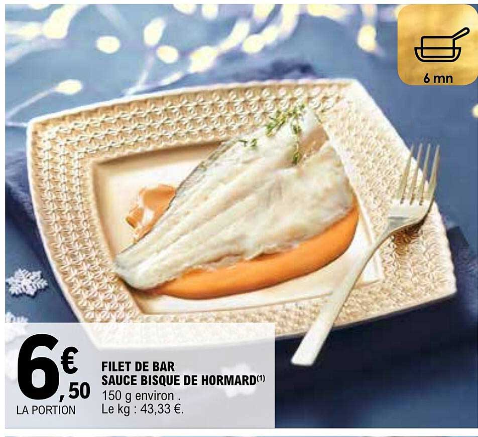 filet de bar sauce bisque de hormard