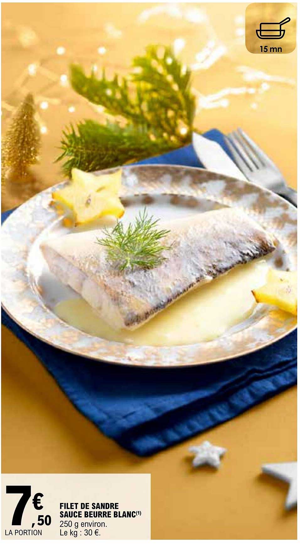 filet de sandre sauce beurre blanc