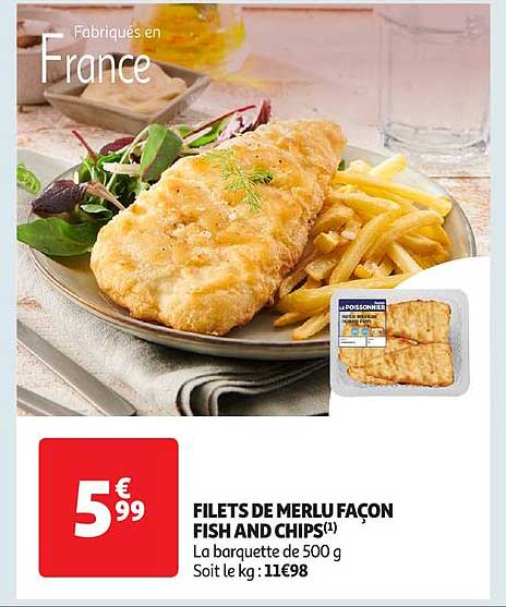filets de merlu façon fish and chips