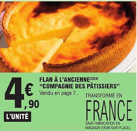 flan à l'ancienne "compagnie des pâtissiers"