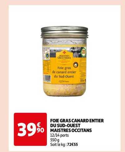 foie gras canard entier du sud-ouest maistres occitans