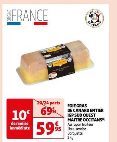 foie gras de canard entier igp sud ouest maître occitans