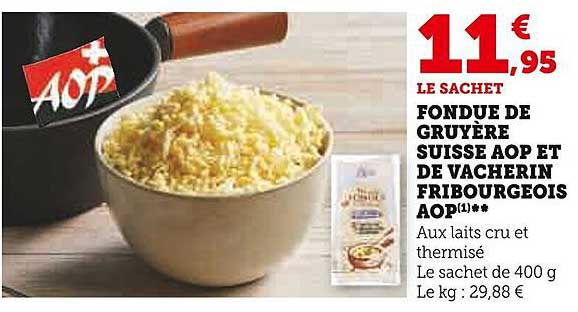 fondue de gruyère suisse aop et de vacherin fribourgeois aop