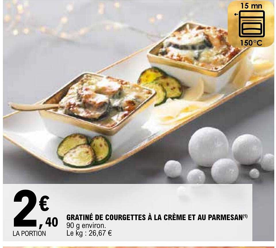 Gratiné De Courgettes à La Crème Et Au Parmesan