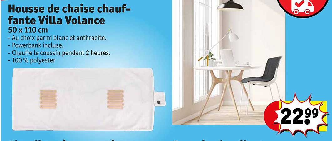 housse de chaise chauffante villa volance