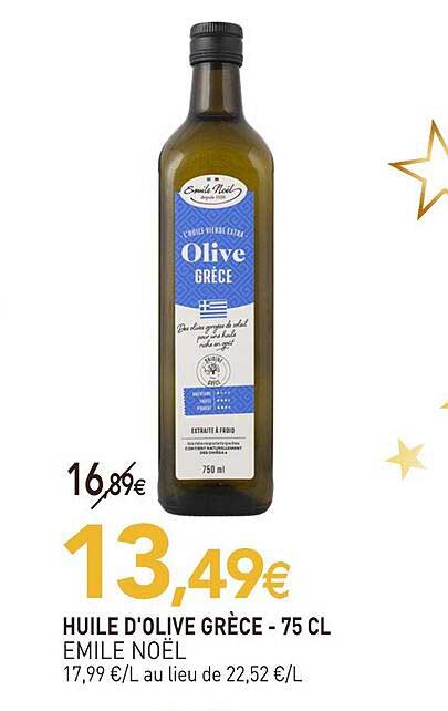 huile d'olive grèce émile noël - 75 cl
