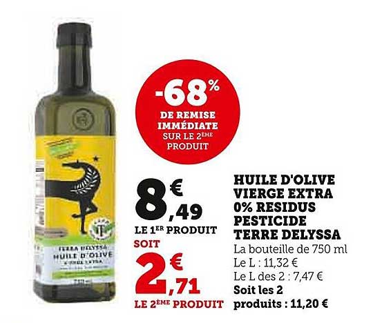 huile d'olive vierge extra 0% résidus pesticide terre delyssa