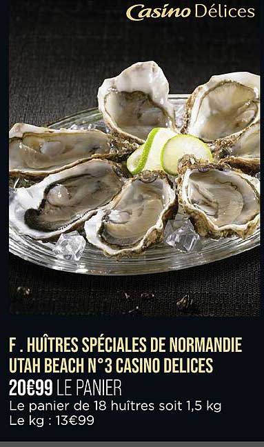 huîtres spéciales de normandie utah beach n°3 casino délices