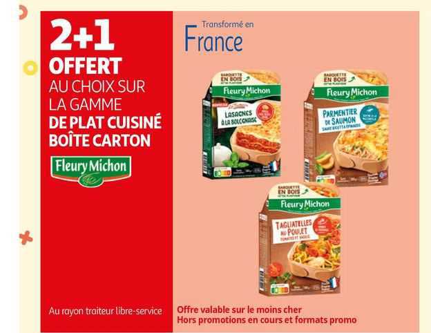 la gamme de plat cuisiné boîte carton fleury michon
