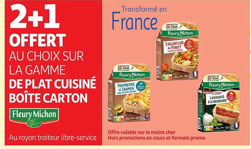 la gamme de plat cuisiné boîte carton fleury michon