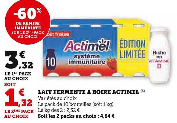 Lait Fermenté à Boire Actimel