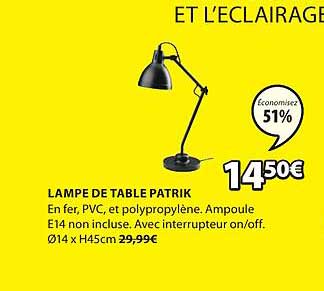 Lampe De Table Patrik
