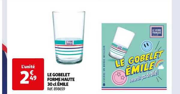 le gobelet forme haute 30 cl émile