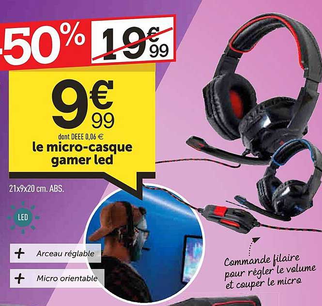 le micro-casque gamer led
