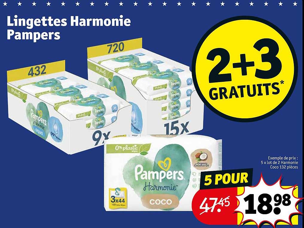 Lingettes Harmonie Pampers