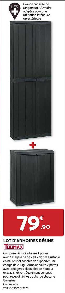 Lot D'armoires Résine Toomax