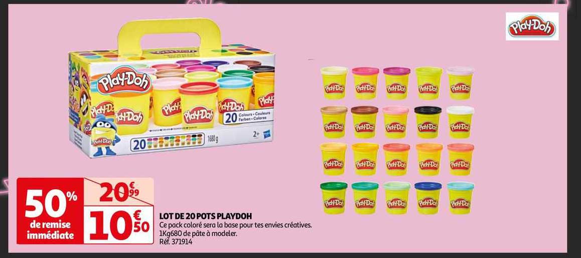 lot de 20 pots playdoh