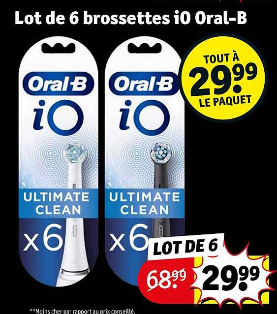 lot de 6 brossettes i0 oral-b