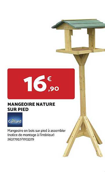 mangeoire nature sur pied caillard