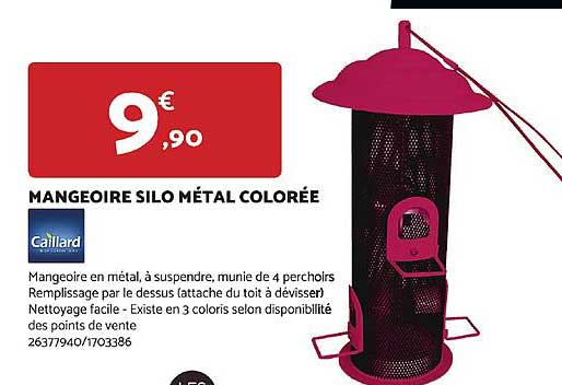 mangeoire silo métal colorée caillard