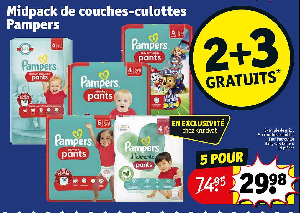 Midpack De Couches-culottes Pampers