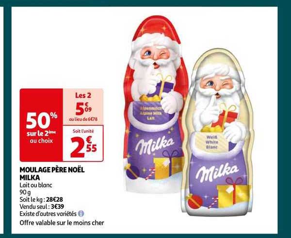 Moulage Père Noël Milka