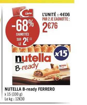 nutella b-ready ferrero