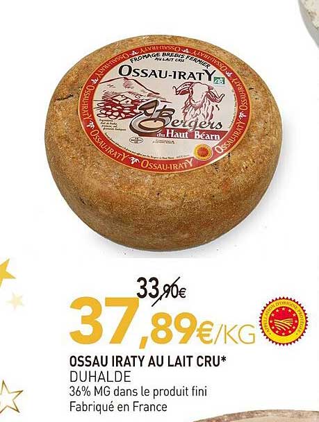 ossau iraty au lait cru duhalde