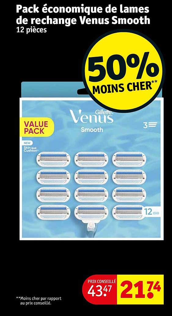 pack économique de lames de rechange venus smooth